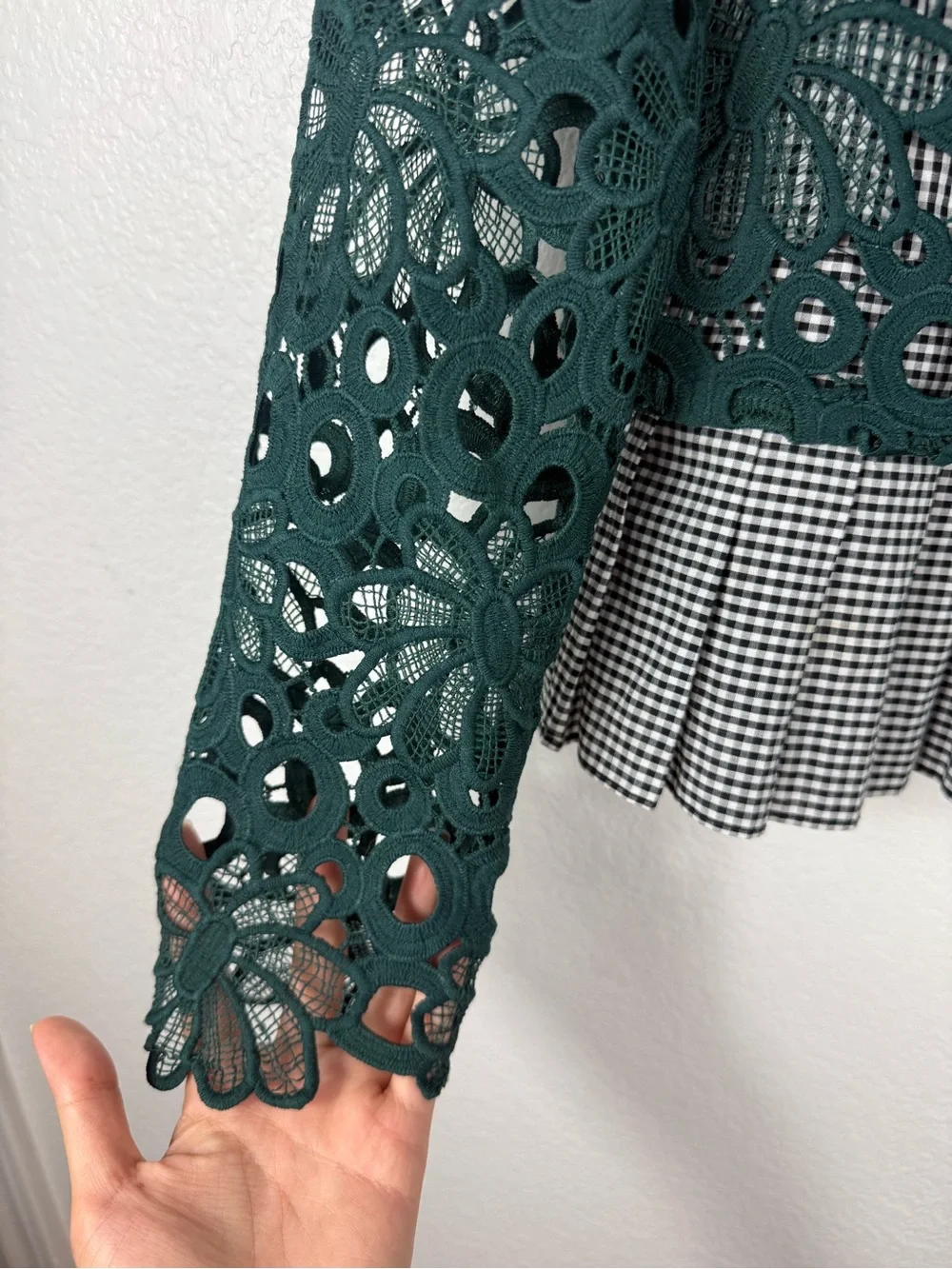 Maeve by Anthropologie Lace Peplum Blouse Size M